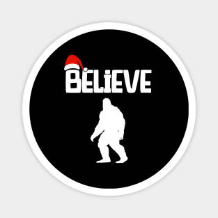 Funny Christmas Xmas Bigfoot Believe Sasquatch In Moon Light Magnet